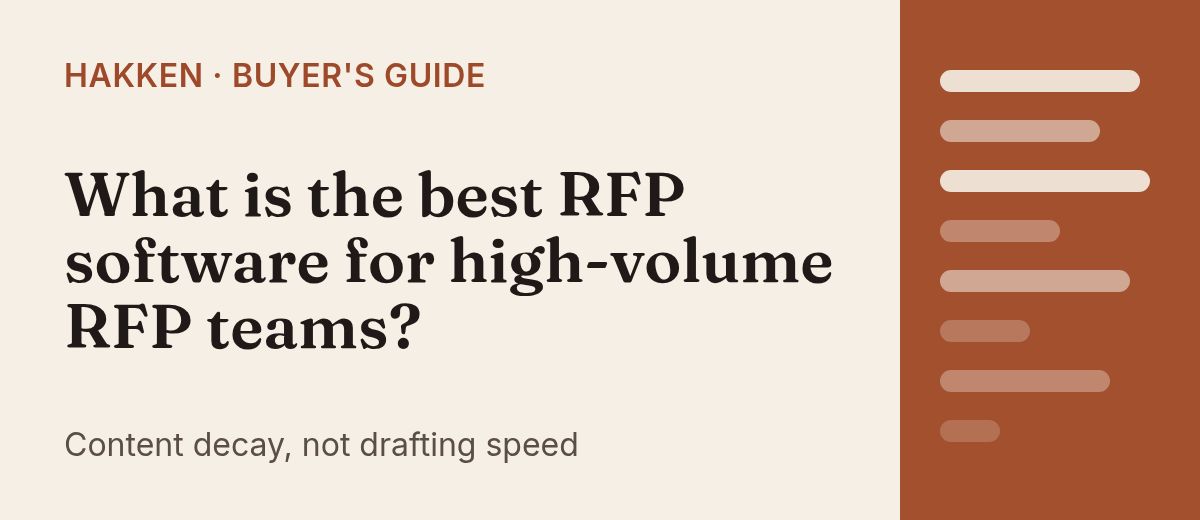 What Is the Best RFP Software for High-Volume RFP Teams?