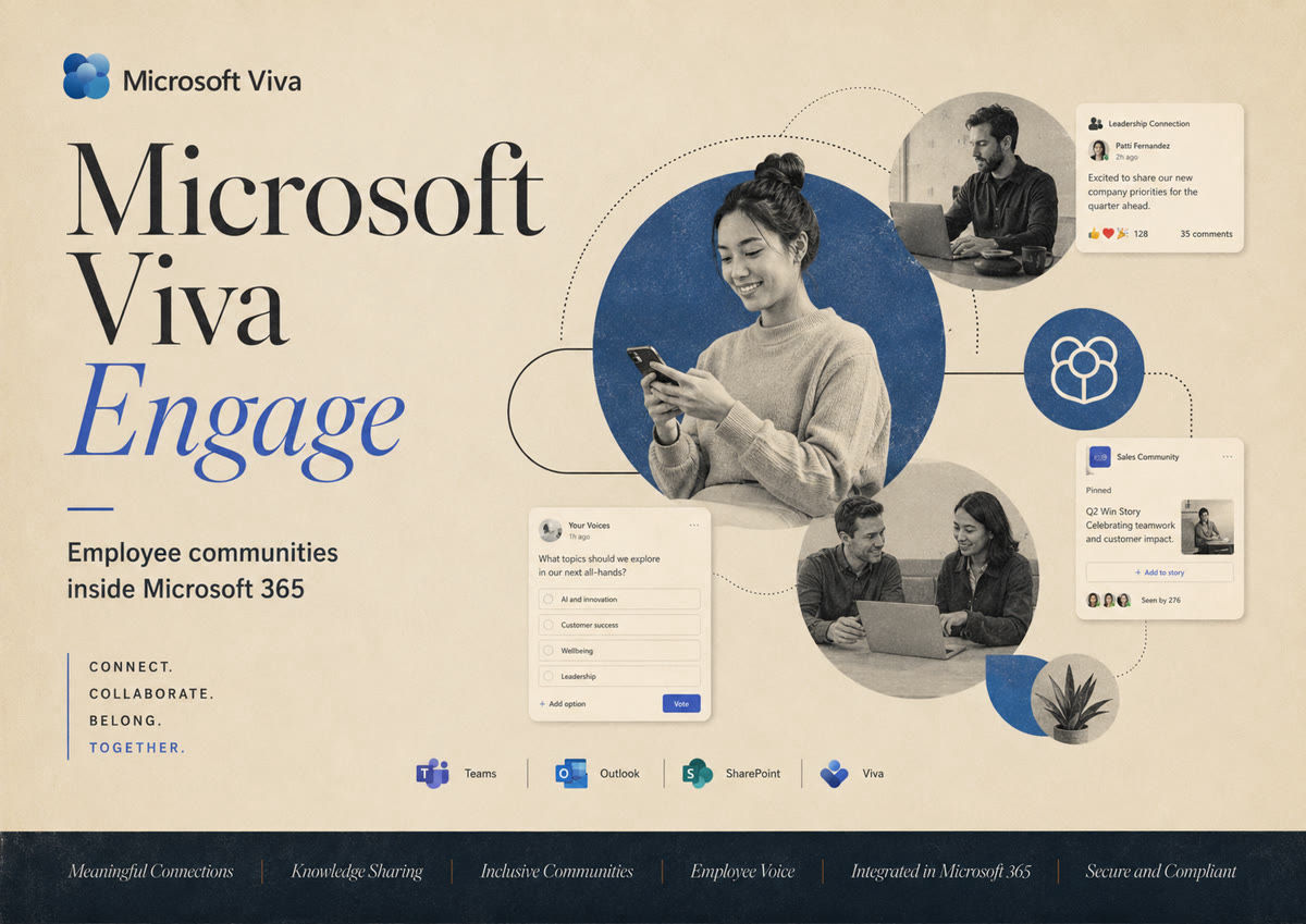 Microsoft Viva Engage for Microsoft 365-centric employee communities.