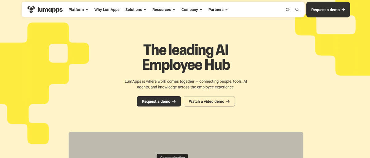 LumApps: connected AI employee hub.