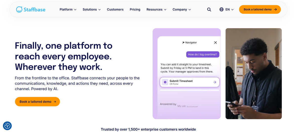 Staffbase: enterprise internal communications.