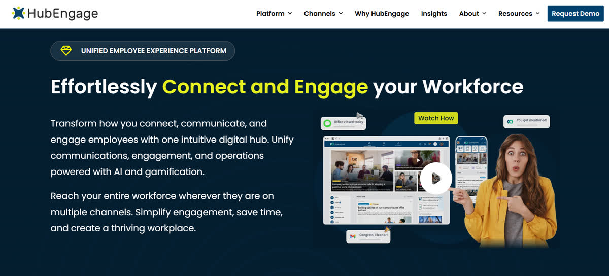 HubEngage: multichannel employee communication and engagement.