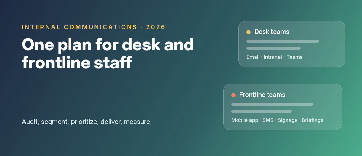 How to Build an Internal Communications Plan for Desk and Frontline Staff in 2026