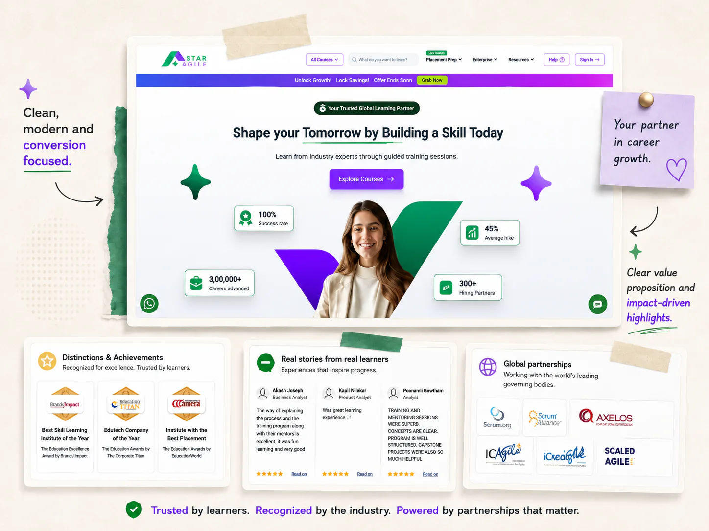 StarAgile homepage for live CST-led CSM training and course discovery.